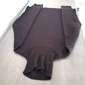 Ann Taylor Petites Merino Wool Ribbed Chocolate Sweater Turtle Neck Size PM